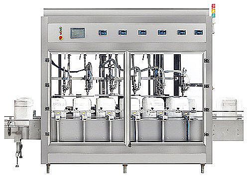 六頭全自動(dòng)稱重式灌裝機(jī)